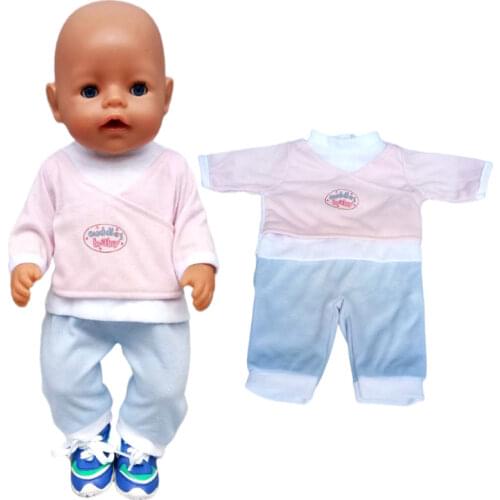 17 Inch Baby Doll Pajama Clothes for 43cm Doll Clothes Girl Toys Wears Aaccessories