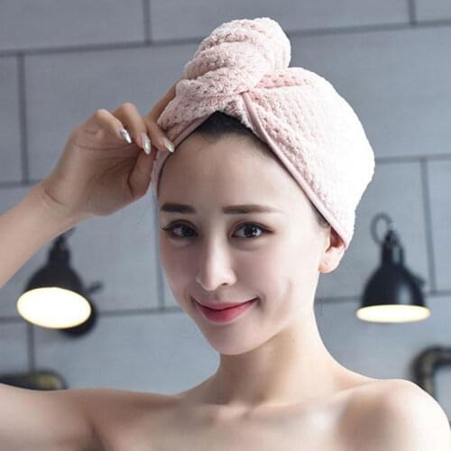 Microfiber Bath Towel Hair Dry Quick Drying Lady Bath Towel Soft Shower For Woman Turban Head Wrap Bathing Tools D1
