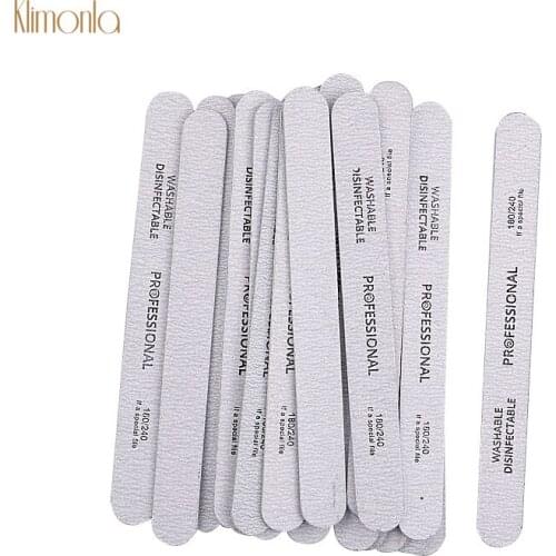 Wholesale 50pcs/lot Gray Straight Nail Sanding File 180/240 Nail Polishing Blocks Buffer Bar Pedicure Manicure Nail Beauty Tools