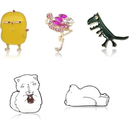 Броши фламинго на одежду RSHCZY China At AliExpress