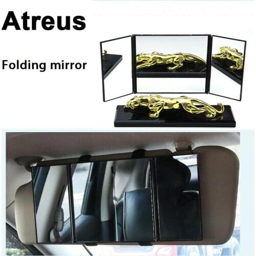 Atreus Foldable Makeup Rear View Sun Shade Baby Care Mirror For BMW e46 e39 e36 Audi a4 b6 a3 a6 c5 Renault duster Lada granta