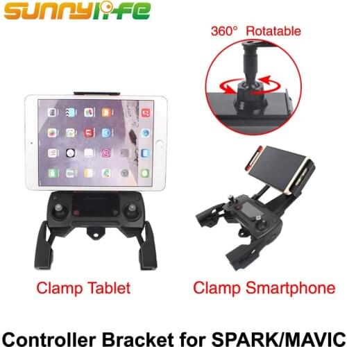 Sunnylife Foldable Phone Tablet Bracket Mount Clip For Mavic Mini Spark Remote Control Mavic Air Monitor Holder Accessories