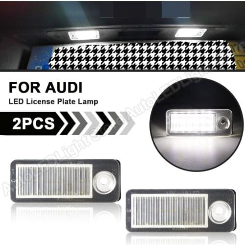 2Pc For Audi A6 C5 4B Avant/Wagon 1998 1999 2000 2001 2002 2003 2004 2005 LED Car Rear LED License Plate Light Number Plate Lamp