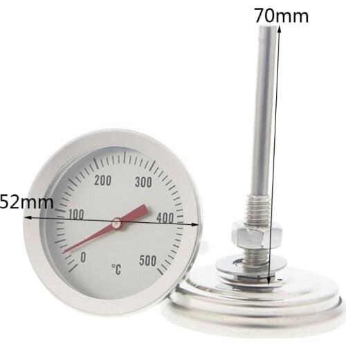 BBQ Thermometer Stainless Steel Barbecue Charcoal Grill Smoker Temp Gauge Fahrenheit and Heat Indicator for Cooking Meat 85AC