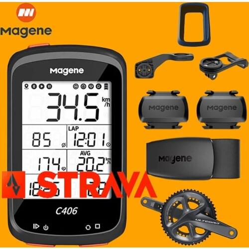 MAGENE C406 Bike Computer GPS Bicycle Speedometer Strava Wireless Stopwatch Ant+ S3+ Cadence H64 For Garmin Odometer Accessories