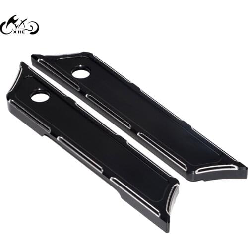 High Quality CNC Aluminum Black Saddlebag Latch Cover Decoration For Harley Touring Road Street Electra Glide 2014-2020 FLHX