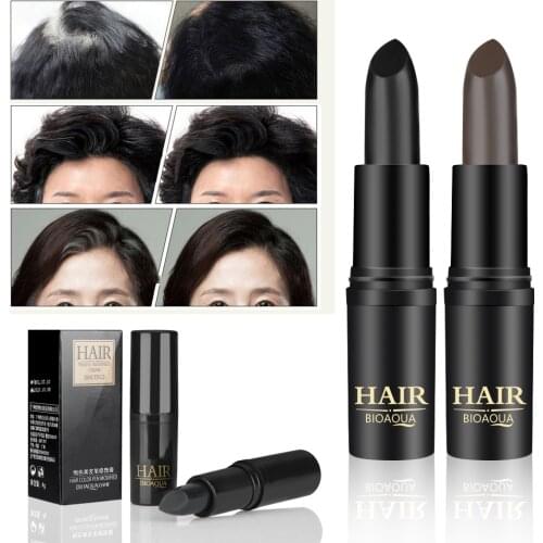 1PC Long-Lasting Black Brown Temporary Hair Dye Cream Mild Fast One-off Hair Color Pen Cover White Hair DIY Styling Makeup Stick