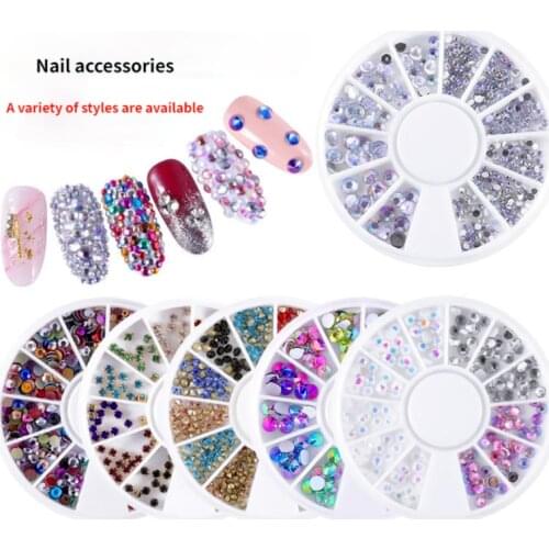 12 Grid/BOX Crystal AB Hotfix Rhinestones,Glass Strass Hotfix Iron On Rhinestones For Nail Art Sewing & Fabric Decoretion Design