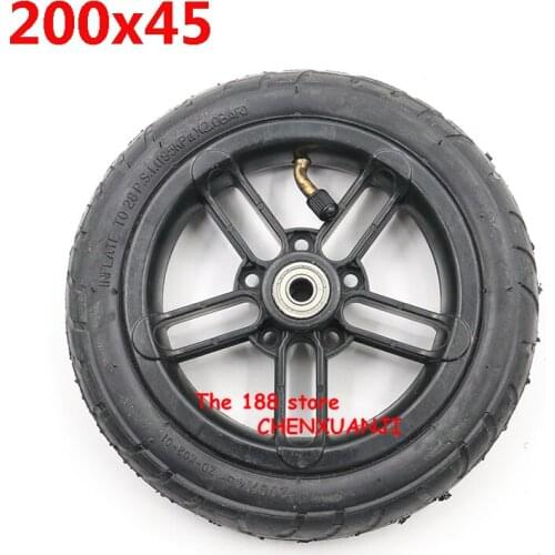 200x45 Inflated Wheel and hub and inner tire For E-twow S2 Scooter M6 M8 M10 Pneumatic Wheel 8" Scooter Wheelchair Air Wheel