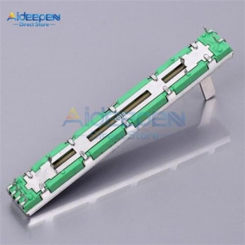 5Pcs/lot 75mm Mixer Fader BK10x2 Two-Channel Straight Sliding Potentiometer B103 7.5CM Mixer Fader
