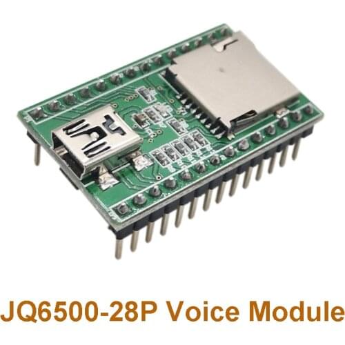 5pcs/lot JQ6500-28P Voice Module MP3 Module One To One 5 Road Independent Control Serial Control