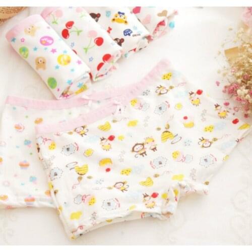 6Pc/lot Kids Boxer Underwear Baby Underwear for 100% Cotton High Quality Girls boxer baby gift suit 2-10 years
