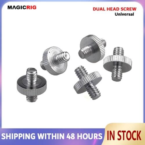 MAGICRIG 5pcs Standard 1/4 Inch Male to 1/4 Inch Male Double Head Convert Screw Adapter for Camera Tripod Light Support Bracket