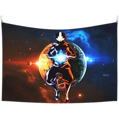 Avatar Aang Appa Tapestry Mysterious Art Wall Hanging Avatar Aang Appa Tapestries for Living Room Decor