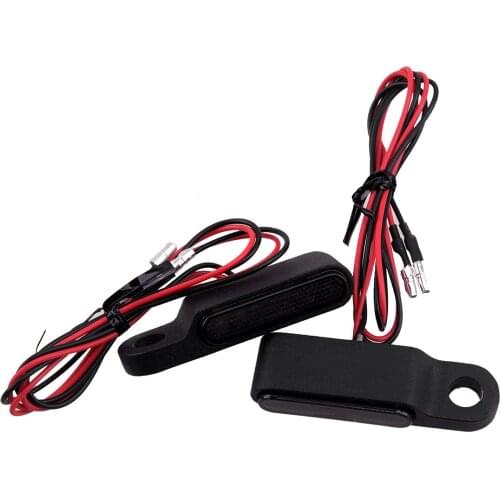 Beler 2pcs Smoke Black Mini LED Motorcycle Turn Signal Indicator Blinker Light Lamp