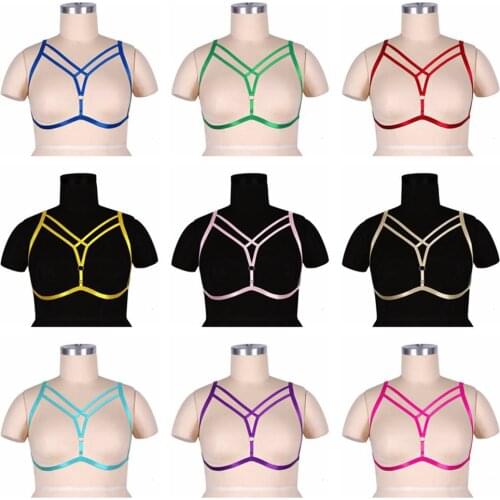 Bondage Body Harness Plus Size Sexy Lingerie For Plump Women Tops Adjust Size Suspender Belt Garters Dance Costume Accessories