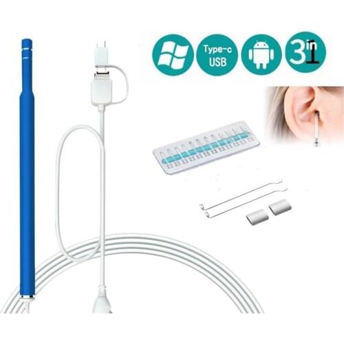 In Ear Cleaning Endoscope USB Visual Ear Spoon Mini Camera Android PC Ear pick Otoscope Borescope Tool Health Care