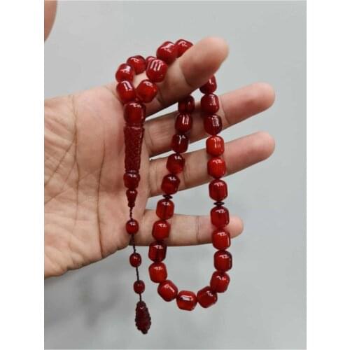 Islamic Tasbih Muslim Rosary Beads 33 Prayer Rosary For Men Bracelet For Men Accessory amber oltu amber stone Handmade Turkey
