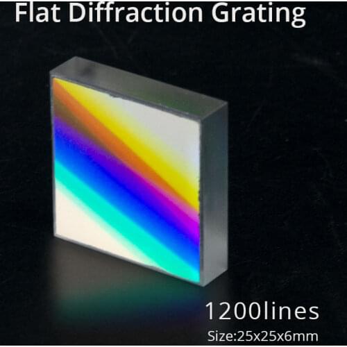 K9 Optical Glass Flat diffraction Grating Teaching spectral decomposition Precision component Detect 1200Lines