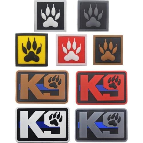 K9 Dog Trainning PVC Patch Armband Badge Military Decorative Sewing Applique Embellishment Tactical Patches