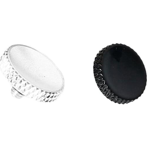 2Pcs Camera Shutter Release Button Metal for Fujifilm Xt30 Xt20 Xt10 Xt3 Xt2 Xpro2 X100F x - Black & Silver