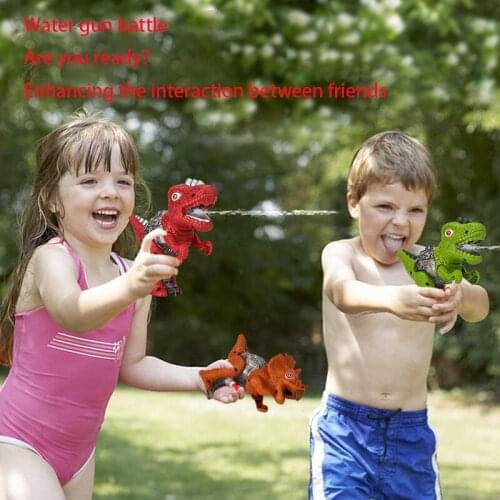 Cute Cartoon Dinosaur Baby Plastic Water Gun Toy Outdoor Beach Bath Water Squirt Toys Summer Swimming Games Children Kids Adult
