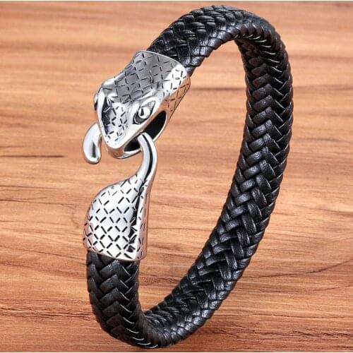 TYO Neo-Gothic Style Snake Pattern Hyperbole Serpentine Non-Fading Bracelet Homme Accessories For Men Pulseiras Masculina