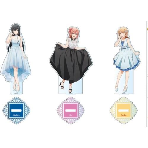 New Anime My Youth Romantic Comedy Is Wrong As I Expected Acrylic Stand Model Desktop Toy Yukinoshita Yukino Yuigahama Yui