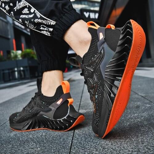 New Blade Sneakers Breathable Running Shoes For Men Antiskid Damping Loafres Shoes Outdoor Comfortable Jogging Shoes Zapatillas