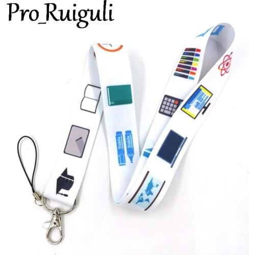 Education School University Stationary Lanyards Cool Neck Strap webbings ribbons Phone Keys ID Card Holder Lanyard For Keys DIY