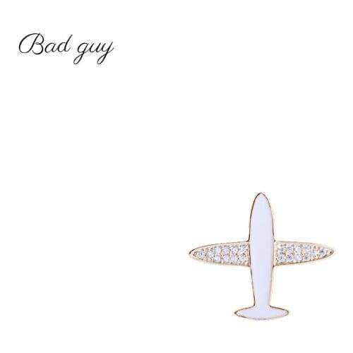 Bad Guy Mini Aircraft Shape Brooch Pin Fashion Jewelr for Men Cute Metal Weddings Party Office Brooch Pins Gifts Fine Jewelry