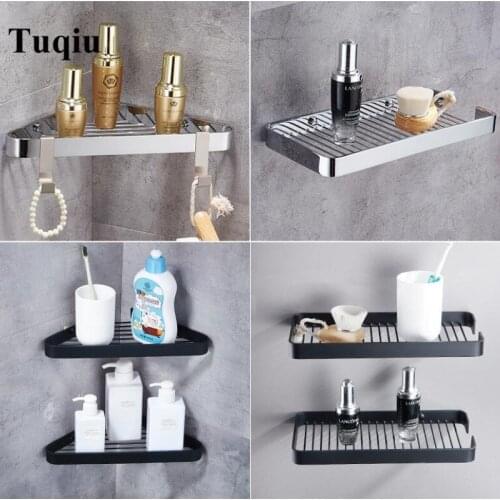 Bathroom Shelves Stainless Steel 304 Wall Bathroom Shelf Shower Caddy Rack Bathroom Accessories Shelves with hooks