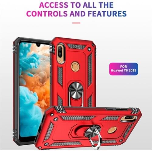 For Huawei Honor 20 10 Lite 9X Pro Magnetic Metal Ring Shockproof Armor Cas For Honor 8A 8S Prime 9S 9A 9C Silicone Phone Case