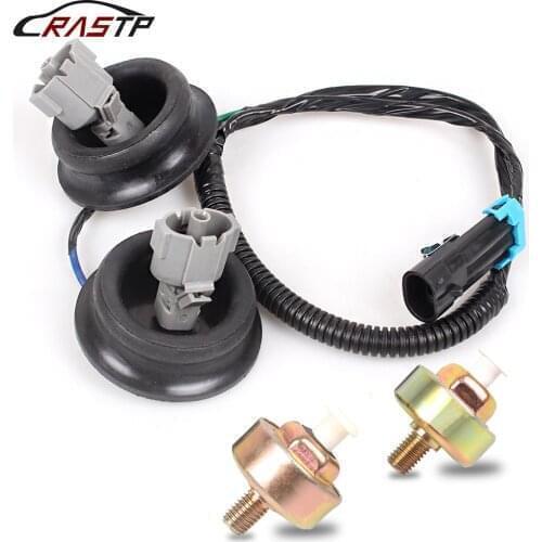 RASTP-Dual Knock Sensors And Wire Harness For Chevy GM LS1 LS6 LQ9 4.8L 5.3L 6.0L 8.1L RS-TP012