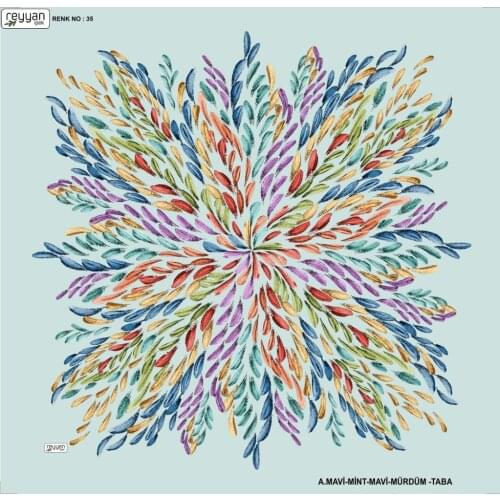 REYYAN SILK OYALIK WRITING (NEW QUALITY)-16308 - RENK-35