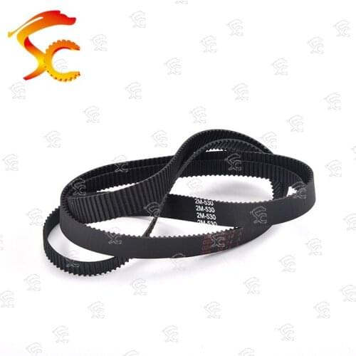 10pcs 2GT-530-6/10mm belt closed loop rubber 2GT-530-6/10mm timing belt Teeth 265 Length 530mm width 10/6mm for 3D printer