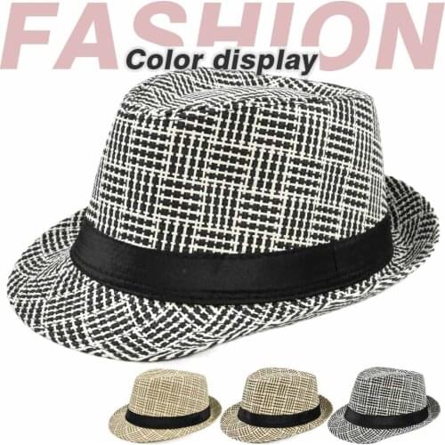 Jazz Hat Men Breathable Linen Top Hat Fedora Outdoor Sun Hat Curly Straw Hats For Men шапка женская мужская Chapeau Visor Cap