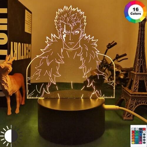 Manga Fairy Tail Laxus Dreyar Led Lamp for Child Bedroom Decor Night Light Birthday Gift Room Desk Anime 3d Light Fairy Tail