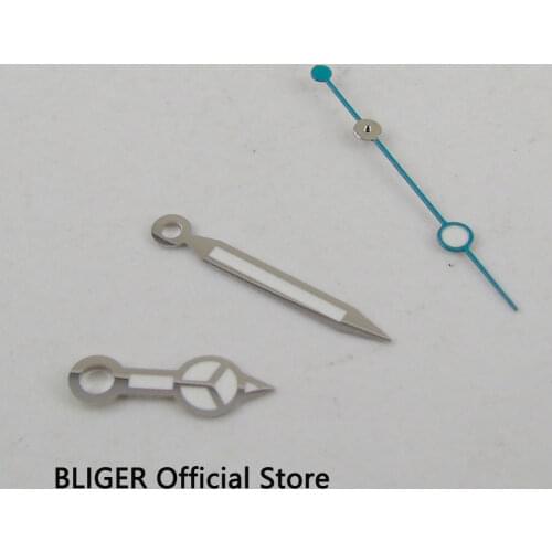 BLIGER white color Luminous Watch Hand Suitable For MIYOTA 8215 821A 8205 Automatic Movement HS44