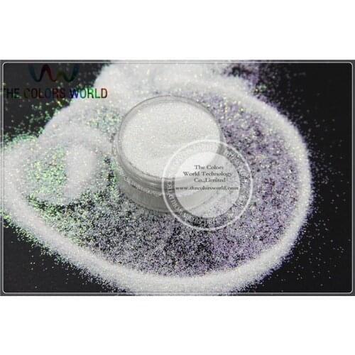 TCI04 Pearlescent Iridescent White with Blue light Colors 0.2MM Size 008 fine glitter dust for nail Art or other DIY decoration