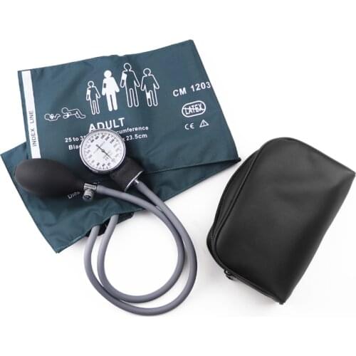 Adult Medical Blood Pressure Monitor BP Upper Cuff Tonometer Arm Aneroid Meter Sphygmomanometer with Manual Pressure Gauge