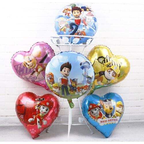 NEW 3D Paw Patrol dog air Ballons Wall Stickers Happy Birthday Decoration For Kids Toys Balloon DIY Boys Girls Creative Gifts