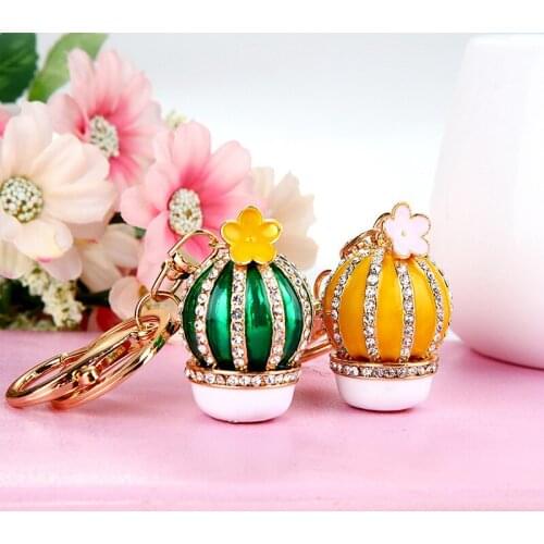 XDPQQ Coreano Fruit Series Chaveiro Cactus Car Chaveiro Feminino Bolsa Metal Pingente Chaveiro Chaveiro Presente