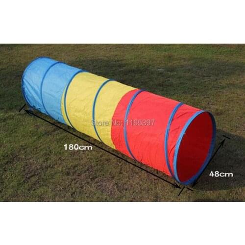 1pc rainbow fun kids crawl crawling tunnel games toys children teenage PE physical training team sports activity