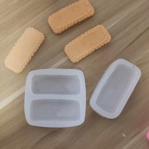 1pcs DIY Biscuit Shape Candle Silicone Mold Home Cars Aromatherapy Decoration Handmade Biscuit Chocalate Baking Mould