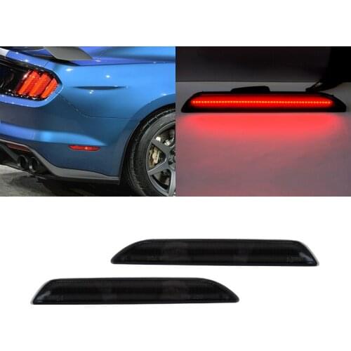 2PCs Smoked Lens Rear Red Led Side Marker Lights For Ford Mustang 2015 2016 2017 2018 2019