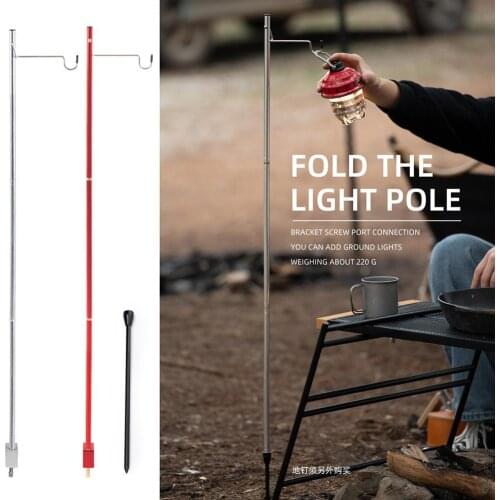2020 Camping Table Folding Lamp Pole Portable & Lightweight Aluminum Durable Light Lamp Lantern For Picnic Hiking Backpacking
