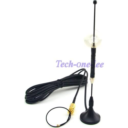 5 piece/lot 4G Antenna 10dbi LTE Aerial 698-960/1700-2700Mhz SMA Magnetic for 4G lte + SMA female to Ufl./IPX 1.13 cable 15cm