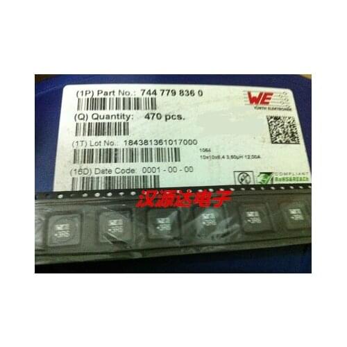 7447798360 WE 3R6 1064 3.6UH 12A 10X10X6.4MM WE SMD power inductors