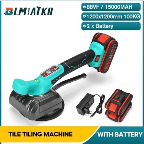 88VF Electric Tile Vibrator Automatic Floor Tile Laying Tiling Artifact Machine Brick Wall Tile Tool+15000mAh Battery Power Tool